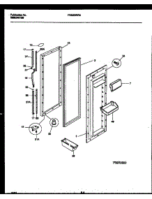 03 - Refrigerator Door Parts parts for Frigidaire Refrigerator FRS26WRAD0 from AppliancePartsPros.com
