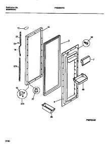 04 - Refrigerator Door parts for Frigidaire Refrigerator FRS26WRBW1 from AppliancePartsPros.com