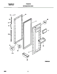 04 - Refrigerator Door parts for Frigidaire Refrigerator FRS26WRCD1 from AppliancePartsPros.com
