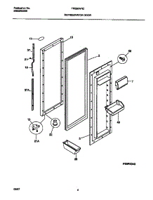 03 - Refrigerator Door parts for Frigidaire Refrigerator FRS26WRCD6 from AppliancePartsPros.com