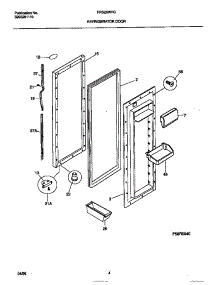 03 - Refrigerator Door parts for Frigidaire Refrigerator FRS26WRCW2 from AppliancePartsPros.com