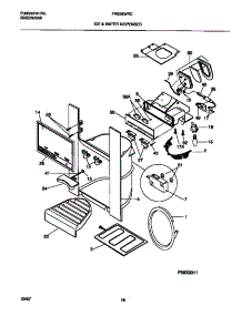 10 - Ice & Water Dispenser parts for Frigidaire Refrigerator FRS26WRCW6 from AppliancePartsPros.com
