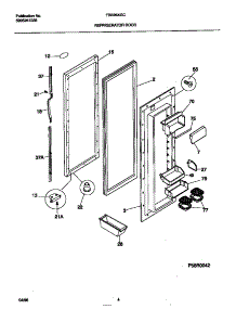 03 - Refrigerator Door parts for Frigidaire Refrigerator FRS26XGCB2 from AppliancePartsPros.com