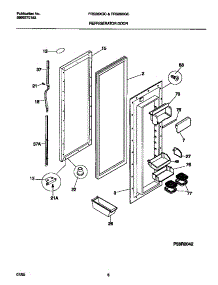04 - Refrigerator Door parts for Frigidaire Refrigerator FRS26XGCW1 from AppliancePartsPros.com