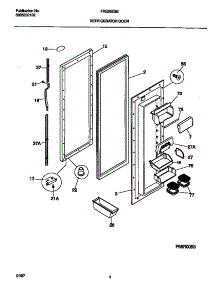 03 - Refrigerator Door parts for Frigidaire Refrigerator FRS26ZGED3 from AppliancePartsPros.com