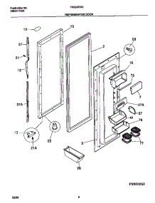 03 - Refrigerator parts for Frigidaire Refrigerator FRS26ZGGD5 from AppliancePartsPros.com