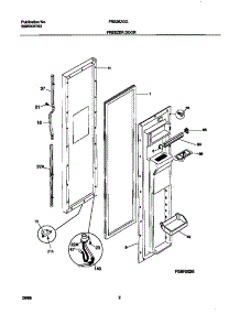 02 - Freezer Door parts for Frigidaire Refrigerator FRS26ZGGW1 from AppliancePartsPros.com