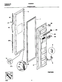 02 - Freezer Door parts for Frigidaire Refrigerator FRS26ZGHB2 from AppliancePartsPros.com
