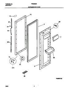 03 - Refrigerator Door parts for Frigidaire Refrigerator FRS26ZGHB4 from AppliancePartsPros.com