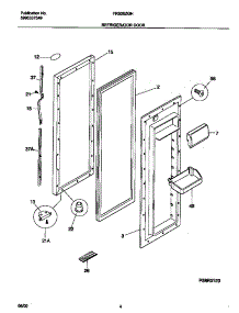 03 - Refrigerator Door parts for Frigidaire Refrigerator FRS26ZGHD3 from AppliancePartsPros.com