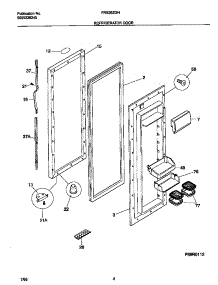 03 - Refrigerator Door parts for Frigidaire Refrigerator FRS26ZGHW1 from AppliancePartsPros.com