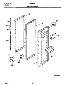 03 - Refrigerator Door parts for Frigidaire Refrigerator FRS26ZNHD0 from AppliancePartsPros.com