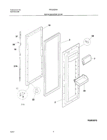 05 - Refrigerator Door parts for Frigidaire Refrigerator FRS26ZNHW2 from AppliancePartsPros.com