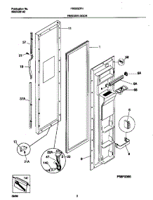 02 - Freezer Door parts for Frigidaire Refrigerator FRS26ZPHD0 from AppliancePartsPros.com