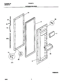 03 - Refrigerator Door parts for Frigidaire Refrigerator FRS26ZPHD0 from AppliancePartsPros.com