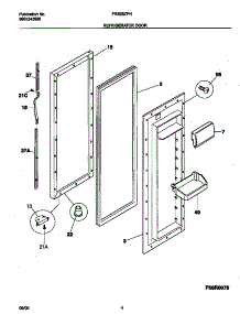 03 - Refrigerator Door parts for Frigidaire Refrigerator FRS26ZPHD3 from AppliancePartsPros.com
