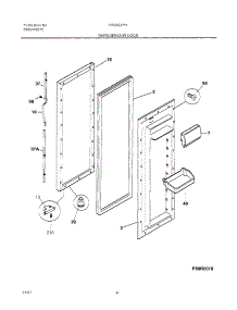 05 - Refrigerator Door parts for Frigidaire Refrigerator FRS26ZPHQ4 from AppliancePartsPros.com