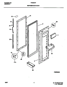 03 - Refrigerator Door parts for Frigidaire Refrigerator FRS26ZRFD2 from AppliancePartsPros.com