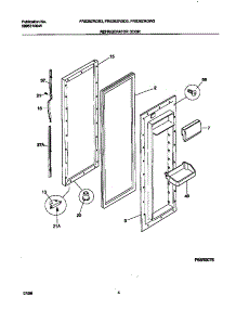 03 - Refrigerator Door parts for Frigidaire Refrigerator FRS26ZRGB3 from AppliancePartsPros.com