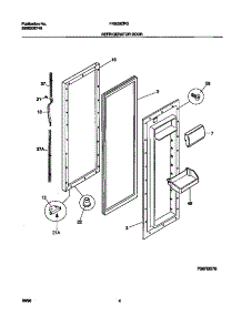 03 - Refrigerator Door parts for Frigidaire Refrigerator FRS26ZRGD0 from AppliancePartsPros.com