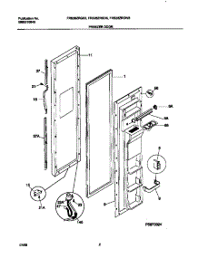 02 - Freezer Door parts for Frigidaire Refrigerator FRS26ZRGW3 from AppliancePartsPros.com