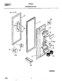 03 - Refrigerator Door parts for Frigidaire Refrigerator FRS26ZSEB1 from AppliancePartsPros.com