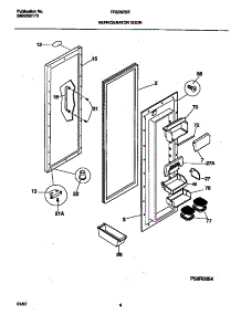 03 - Refrigerator Door parts for Frigidaire Refrigerator FRS26ZSEB3 from AppliancePartsPros.com