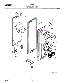 03 - Refrigerator Door parts for Frigidaire Refrigerator FRS26ZSEW0 from AppliancePartsPros.com