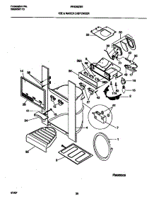 11 - Ice & Water Dispenser parts for Frigidaire Refrigerator FRS26ZSEW3 from AppliancePartsPros.com