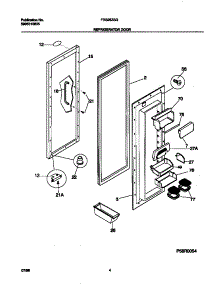 03 - Refrigerator Door parts for Frigidaire Refrigerator FRS26ZSGB0 from AppliancePartsPros.com
