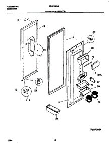 03 - Refrigerator Door parts for Frigidaire Refrigerator FRS26ZSGB2 from AppliancePartsPros.com