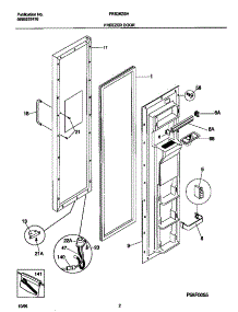 02 - Freezer Door parts for Frigidaire Refrigerator FRS26ZSHB2 from AppliancePartsPros.com