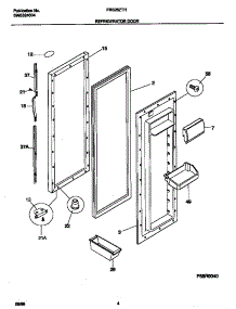 03 - Refrigerator Door parts for Frigidaire Refrigerator FRS26ZTHD0 from AppliancePartsPros.com