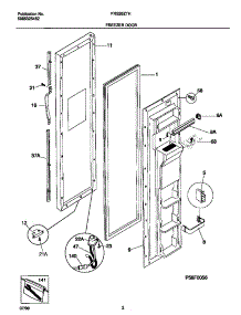 02 - Freezer Door parts for Frigidaire Refrigerator FRS26ZTHD1 from AppliancePartsPros.com