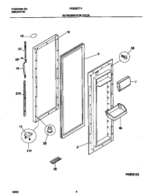 03 - Refrigerator Door parts for Frigidaire Refrigerator FRS26ZTHD4 from AppliancePartsPros.com