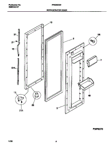 03 - Refrigerator Door parts for Frigidaire Refrigerator FRS26ZXHD1 from AppliancePartsPros.com