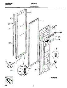 02 - Freezer Door parts for Frigidaire Refrigerator FRS26ZXHD2 from AppliancePartsPros.com