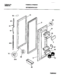 03 - Refrigerator Door parts for Frigidaire Refrigerator FRS28XGCB0 from AppliancePartsPros.com