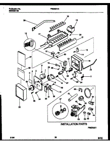 14 - Ice Maker And Installation Parts parts for Frigidaire Refrigerator FRS28XHAB1 from AppliancePartsPros.com