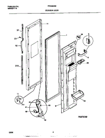 03 - Freezer Door parts for Frigidaire Refrigerator FRS28ZGEW1 from AppliancePartsPros.com