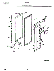 03 - Refrigerator Door parts for Frigidaire Refrigerator FRS28ZRFD0 from AppliancePartsPros.com
