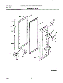 03 - Refrigerator Door parts for Frigidaire Refrigerator FRS28ZRGW1 from AppliancePartsPros.com