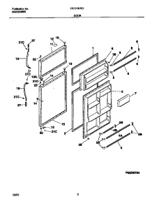 02 - Doors parts for Frigidaire Refrigerator FRT21ILRGD3 from AppliancePartsPros.com