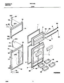02 - Doors parts for Frigidaire Refrigerator FRT21INGJW0 from AppliancePartsPros.com