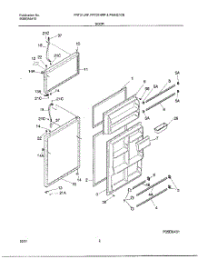 02 - Door parts for Frigidaire Refrigerator FRT21LRFW2 from AppliancePartsPros.com