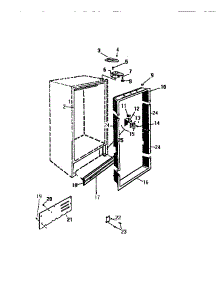 06 - Front Panel parts for Frigidaire Freezer FU017RRW1 from AppliancePartsPros.com
