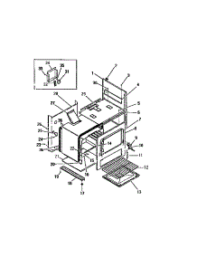 24 - Oven Cavity, Panels, Frame parts for Frigidaire Range G21CL0 from AppliancePartsPros.com
