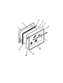 16 - Oven Door, Panels parts for Frigidaire Range G32BCW0 from AppliancePartsPros.com