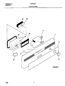 02 - Control Panel parts for Frigidaire Dishwasher GDB421RHR1 from AppliancePartsPros.com