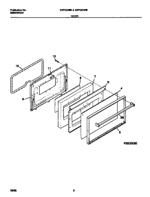 05 - Door parts for Frigidaire Range GEF322BBWB from AppliancePartsPros.com